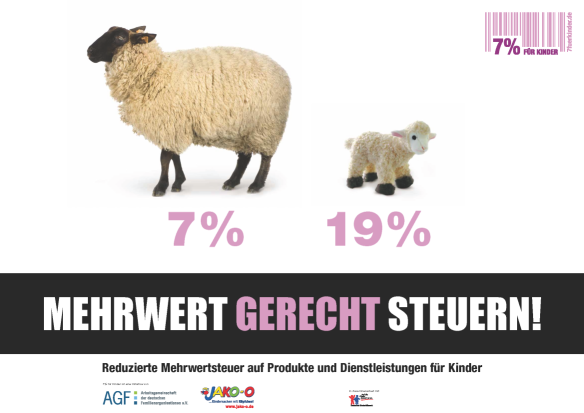 7% für Kinder: Schafe