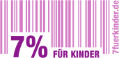 Logo 7 % für Kinder
